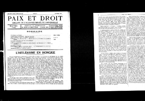 Paix et Droit.  (01/01/1939)